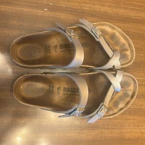 Women’s Silver Birkenstocks